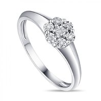 Обручальное кольцо R108-1982778AD-R17-М10054 из белого золота, гладкое