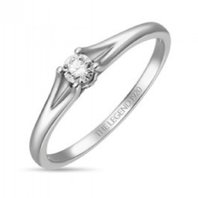 Помолвочное кольцо R01-SL06-015-G2-М13164 из белого золота, гладкое