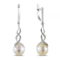 Обручальное кольцо E108-1982343CP-М9992 из белого золота, гладкое