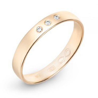Обручальное кольцо R01-WED-00003-М9973 - Ювелирный бренд Московский ювелирный завод