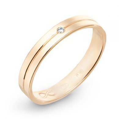 Обручальное кольцо R01-WED-00008-М9975 - Ювелирный бренд Московский ювелирный завод