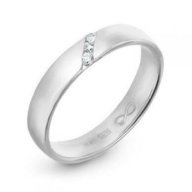 Обручальное кольцо R01-WED-00019-М9981 - Ювелирный бренд Московский ювелирный завод