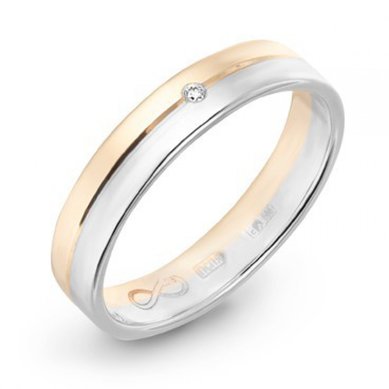 Обручальное кольцо R01-WED-00024-М9986 - Ювелирный бренд Московский ювелирный завод
