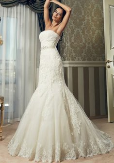 Свадебное платье Г50346. Силуэт Русалка (Рыбка), длинное без шлейфа.